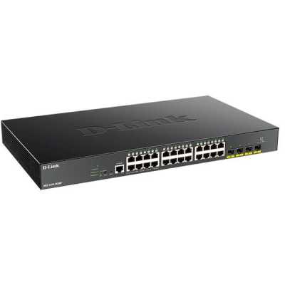 Коммутатор D-Link DGS-1250-28XMP/RU/A1A, 24×1 Гбит/с + 4×10 Гбит/с SFP+, управляемый