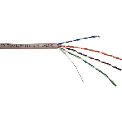 Кабель информационный LANMASTER NM-UTP5E4PR-CCA cat.5е U/UTP не экранированный 4X2 PVC внутренний 305м серый