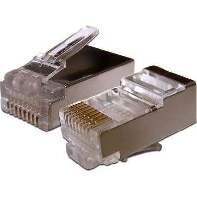 Коннектор LANMASTER (TWT-PL45/S-8P8C-6V) FTP Cat.6 RJ45 (упак.: 100 шт)