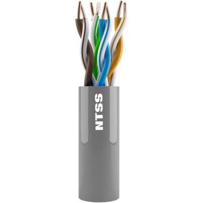Кабель информационный NTSS NTSS-IN-UTP4-6-LSZH-GY Cat.6 U/UTP 4X2X23AWG LSZH внутренний 305м серый