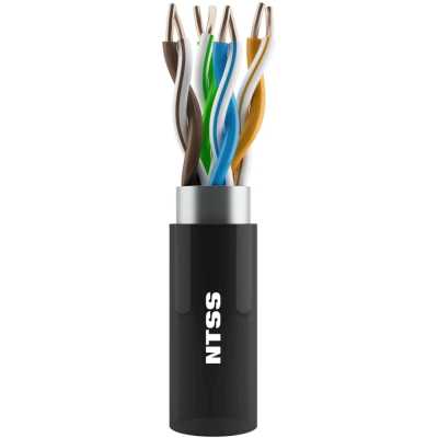 Кабель информационный NTSS NTSS-OUT-FTP4-5Е-PE-BL кат.5E F/UTP 4X2X24AWG PE внешний 305м черный