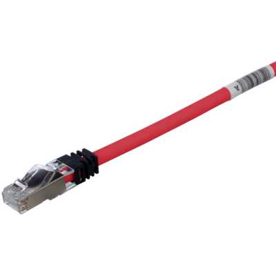 Патч-корд Panduit STP6X5MRD S/FTP вилка RJ-45-вилка RJ-45 кат.6А 5м красный CM/LSZH