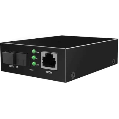 Tenda TFC300A Медиаконвертер одномодовый, RJ-45x1 Гбит/с, SCx1 Гбит/с, до 3 км