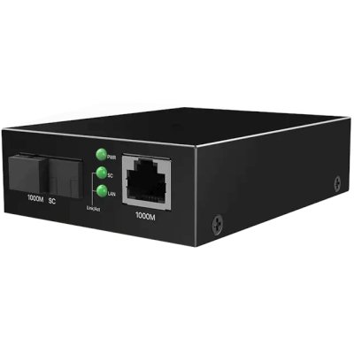 Tenda TFC300B Медиаконвертер одномодовый, RJ-45x1 Гбит/с, SCx1 Гбит/с, до 3 км