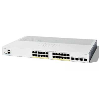 Коммутатор Cisco Catalyst C1200-24P-4X, 24×1 Гбит/с + 4×10 Гбит/с SFP+, управляемый