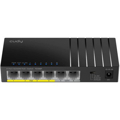 Коммутатор Cudy FS106P, 6×100 Мбит/с