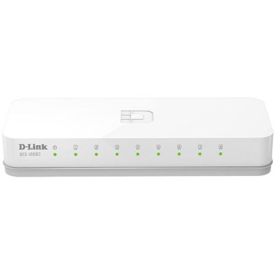 Коммутатор D-Link DES-1008C, 8×100 Мбит/с, неуправляемый