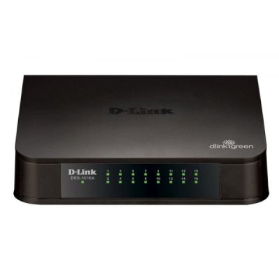 Коммутатор D-Link DES-1016A, 16×100 Мбит/с, неуправляемый