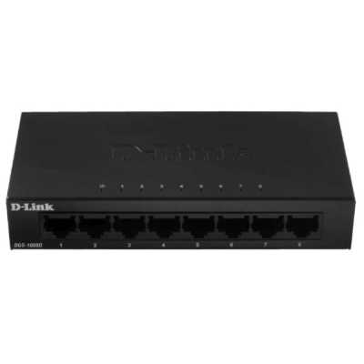 Коммутатор D-Link DGS-1008D/R1A, 8×1 Гбит/с, неуправляемый