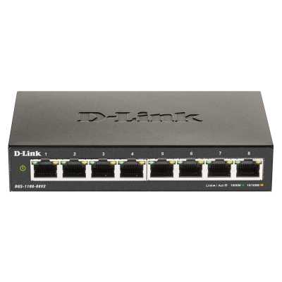 Коммутатор D-Link DGS-1100-08V2/A1A, 8×1 Гбит/с, настраиваемый