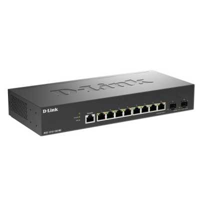 Коммутатор D-Link DGS-1210-10X/ME/C1A, 8×1 Гбит/с + 2×10 Гбит/с SFP+, управляемый