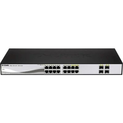 Коммутатор D-Link DGS-1210-16/G2A, 16×1 Гбит/с + 4×1 Гбит/с Combo, настраиваемый