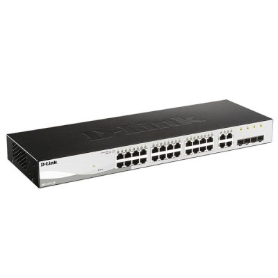 Коммутатор D-Link DGS-1210-28/F3A, 24×1 Гбит/с + 4×1 Гбит/с Combo, настраиваемый