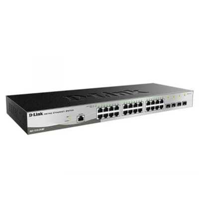 Коммутатор D-Link DGS-1210-28/ME/B2A, 24×1 Гбит/с + 4×1 Гбит/с SFP, управляемый