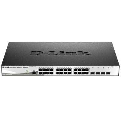 Коммутатор D-Link DGS-1210-28X/ME/C1A, 24×1 Гбит/с + 4×10 Гбит/с SFP+, управляемый