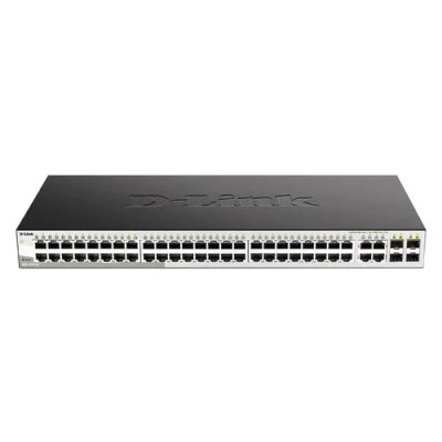 Коммутатор D-Link DGS-1210-52/F3A, 48×1 Гбит/с + 4×1 Гбит/с SFP, настраиваемый