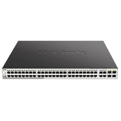 Коммутатор D-Link DGS-1210-52MP/F4A, 48×1 Гбит/с + 4×1 Гбит/с Combo, настраиваемый