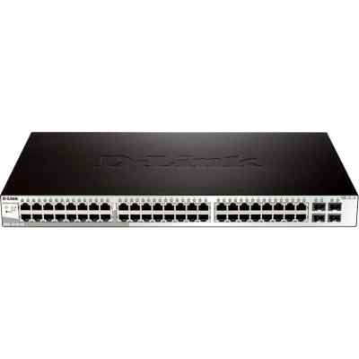 Коммутатор D-Link DGS-1210-52P/ME/B1A, 48×1 Гбит/с + 4×1 Гбит/с SFP, управляемый