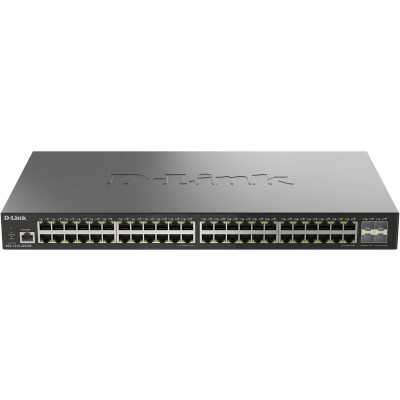 Коммутатор D-Link DGS-1210-52X/ME/C1A, 48×1 Гбит/с + 4×10 Гбит/с SFP+, управляемый