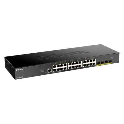 Коммутатор D-Link DGS-1250-28X/A1A, 24×1 Гбит/с + 4×10 Гбит/с SFP+, настраиваемый