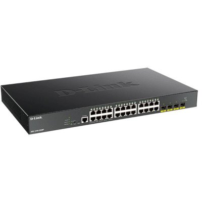 Коммутатор D-Link DGS-1250-28XMP/A1A, 24×1 Гбит/с + 4×10 Гбит/с SFP+, управляемый