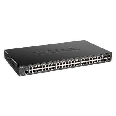 Коммутатор D-Link DGS-1250-52XMP/A1A, 48×1 Гбит/с + 4×10 Гбит/с SFP+, управляемый