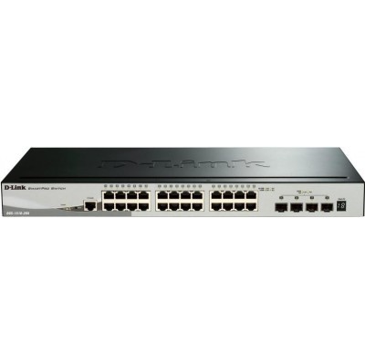 Коммутатор D-Link DGS-1510-28X/A1A, 24×1 Гбит/с + 4×10 Гбит/с SFP+, управляемый