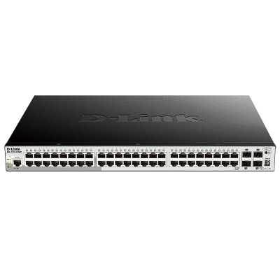 Коммутатор D-Link DGS-1510-52XMP/A2A, 48×1 Гбит/с + 4×10 Гбит/с SFP+, управляемый