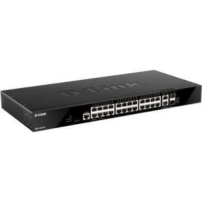 Коммутатор D-Link DGS-1520-28/A1A, 24×1 Гбит/с + 2×10 Гбит/с Base-T + 2×10 Гбит/с SFP+, управляемый
