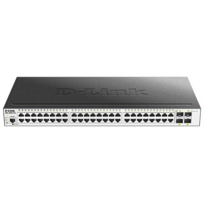 Коммутатор D-Link DGS-3000-52L/B1A, 48×1 Гбит/с + 4×1 Гбит/с SFP, управляемый