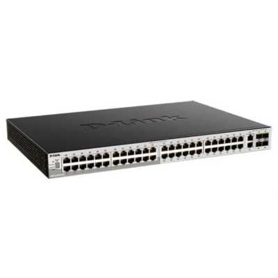 Коммутатор D-Link DGS-3130-54PS/B2A, 48×1 Гбит/с + 2×10 Гбит/с Base-T + 4×10 Гбит/с SFP+, управляемый