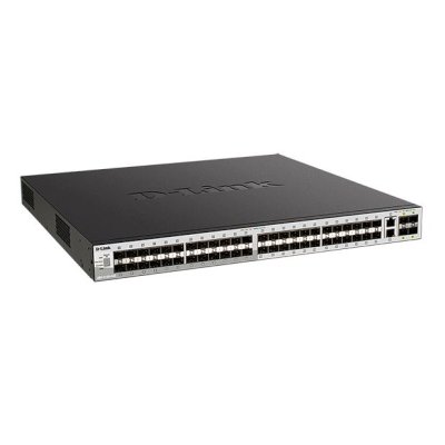 Коммутатор D-Link DGS-3130-54S/B1A, 48×1 Гбит/с SFP + 2×10 Гбит/с Base-T + 4×10 Гбит/с SFP+, управляемый