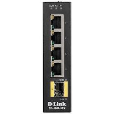 Коммутатор D-Link DIS-100G-5SW/A1A, 4×1 Гбит/с + 1×1 Гбит/с SFP, неуправляемый