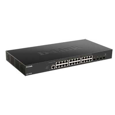 Коммутатор D-Link DXS-1210-28T/A1A, 24×10 Гбит/с + 4×25 Гбит/с SFP28, управляемый
