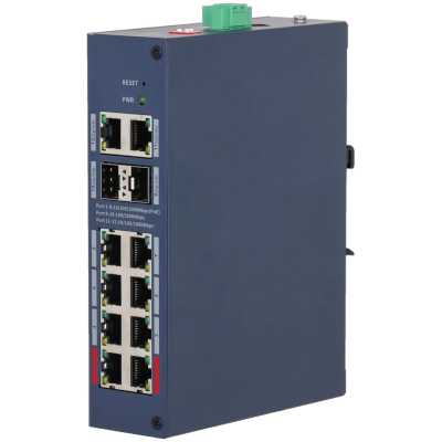 Коммутатор Dahua DH-CHS4212-8GT-110, 8×1 Гбит/с + 2×1 Гбит/с + 2×1 Гбит/с SFP, управляемый