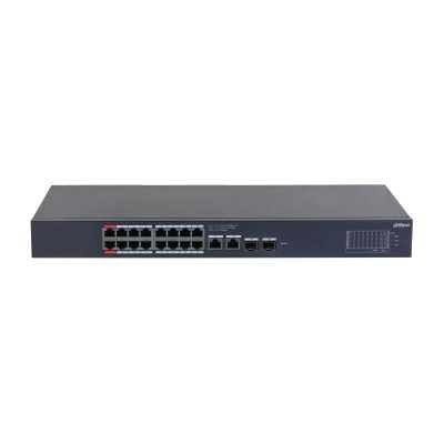 Коммутатор Dahua DH-CS4220-16GT-135, 16×1 Гбит/с + 2×1 Гбит/с + 2×1 Гбит/с SFP, управляемый