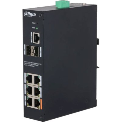 Коммутатор Dahua DH-HS4208-4GT-90, 4×1 Гбит/с + 2×1 Гбит/с + 2×1 Гбит/с SFP, управляемый