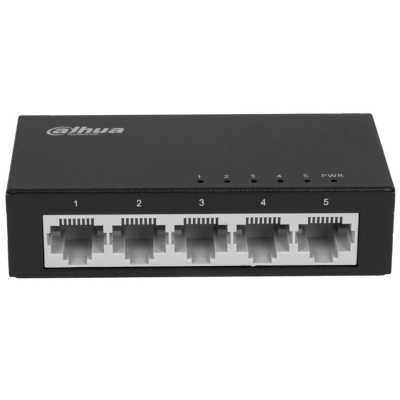 Коммутатор Dahua DH-PFS3005-5ET, 5×100 Мбит/с, неуправляемый