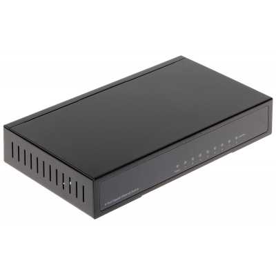 Коммутатор DAHUA 1829936 — DH-PFS3008-8GT 8-портовый гигабитный неуправляемый коммутатор, 8xRJ45 1Gb, коммутация 16 Гбит/с, MAC-таблица 2К, металл