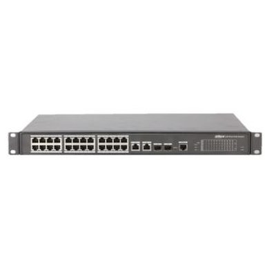 Коммутатор Dahua DH-PFS4226-24ET-360, 24×1 Гбит/с + 2×1 Гбит/с Combo, управляемый