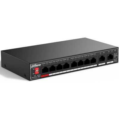 Коммутатор Dahua DH-SG1010P, 10×1 Гбит/с, неуправляемый