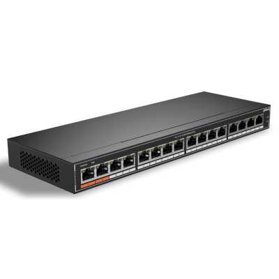 Коммутатор Dahua DH-SG1016P, 16×1 Гбит/с, неуправляемый