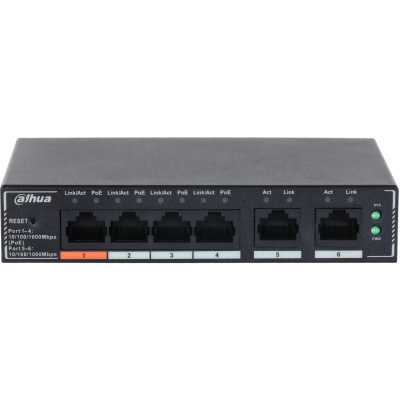 Коммутатор Dahua DH-SG4006P, 6×1 Гбит/с, управляемый