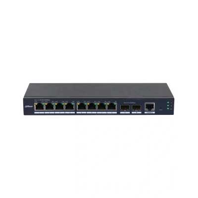 Коммутатор Dahua DH-SG4010-2F, 8×1 Гбит/с + 2×1 Гбит/с SFP, управляемый