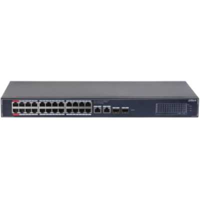 Коммутатор Dahua DH-SG4028LP, 24×1 Гбит/с + 2×1 Гбит/с + 2×1 Гбит/с SFP, управляемый