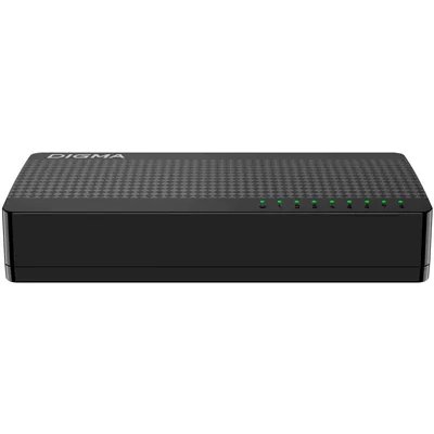 Коммутатор Digma DSW-308FE, 8×100 Мбит/с, неуправляемый