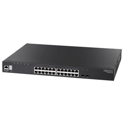 Коммутатор Edge-core ECS4620-28T, 24×1 Гбит/с + 2×10 Гбит/с SFP+ + слот расширения (2×10 Гбит/с SFP+), управляемый