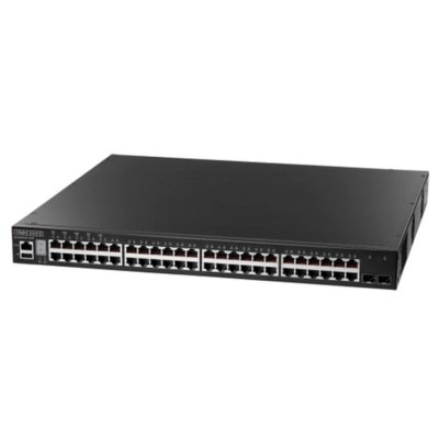 Коммутатор Edge-core ECS4620-52P, 48×1 Гбит/с + 2×10 Гбит/с SFP+ + слот расширения (2×10 Гбит/с SFP+), управляемый