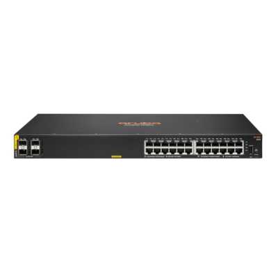 Коммутатор HPE Aruba 6100 24G CL4 4SFP+, 24×1 Гбит/с PoE+ + 4×10 Гбит/с SFP+, управляемый