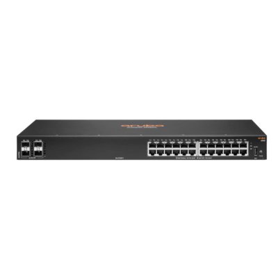 Коммутатор HPE Aruba 6100 24G 4SFP+, 24×1 Гбит/с, 4×10 Гбит/с SFP+, управляемый